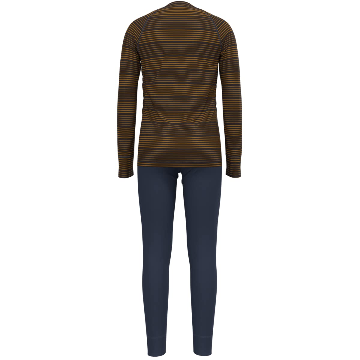 Odlo Unisex Children's Active Warm Eco Baselayer Set, Dark Sapphire - Buckthorn Brown, 92