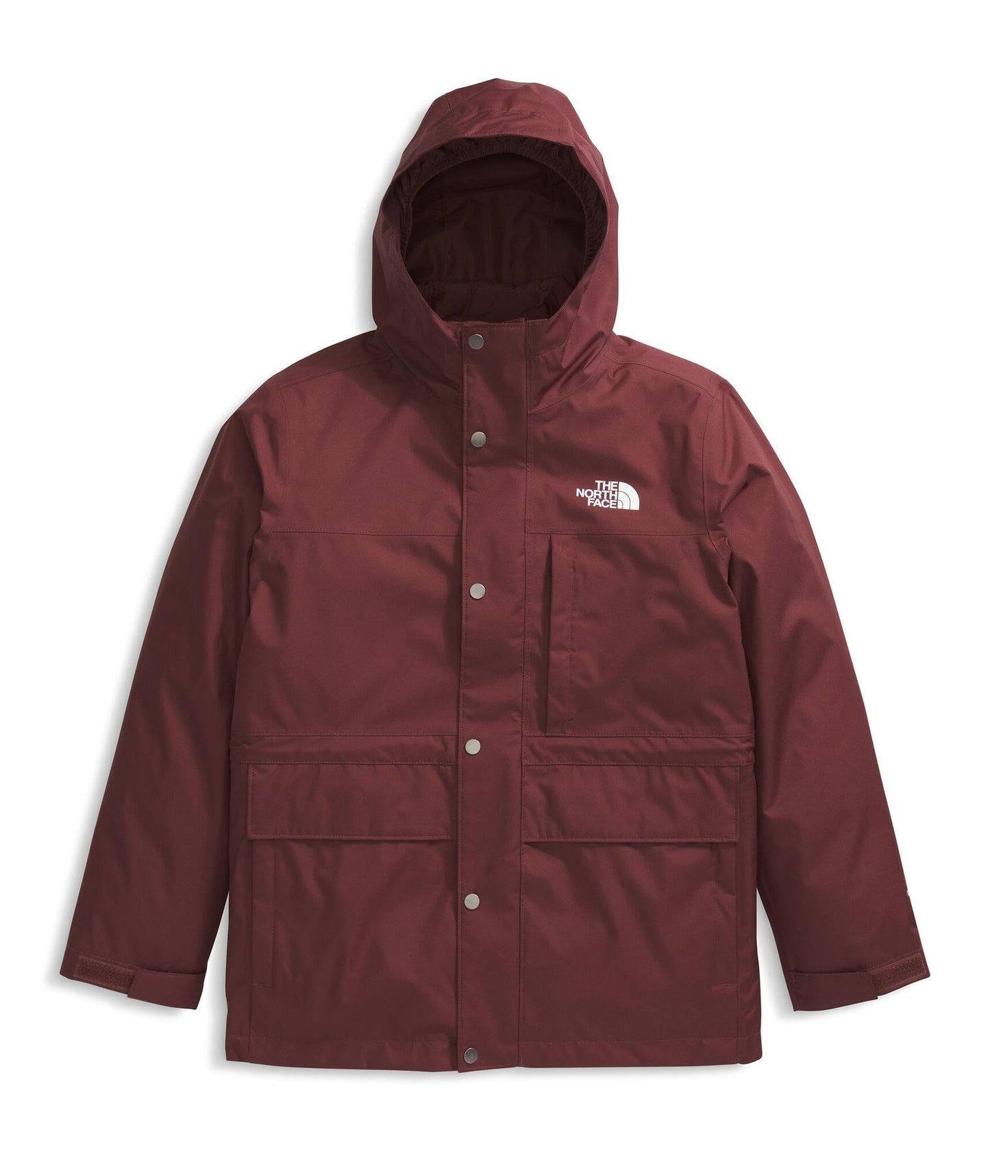The North Face Teen North Down Triclimate 3-in-1 Jacket - Waterproof, Seam Sealed, Attached Hood, Reversible Inner Layer, Sumac, Large