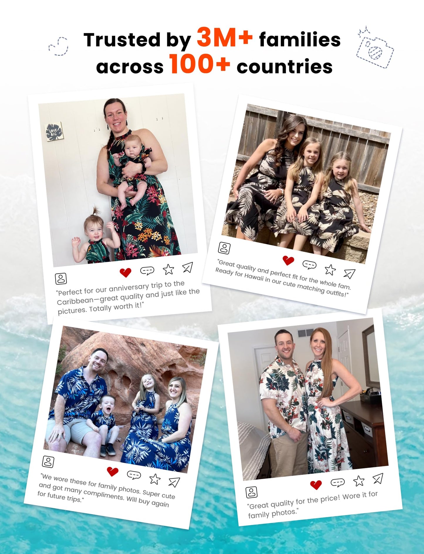 PATPAT Family Matching Hawaiian Outfits Mommy and Me Dresses Matching Set Tropical Palm Leaf Print Halter Neck Sundresses Mommy and Me Dresses Beach Black Leaf for Women S