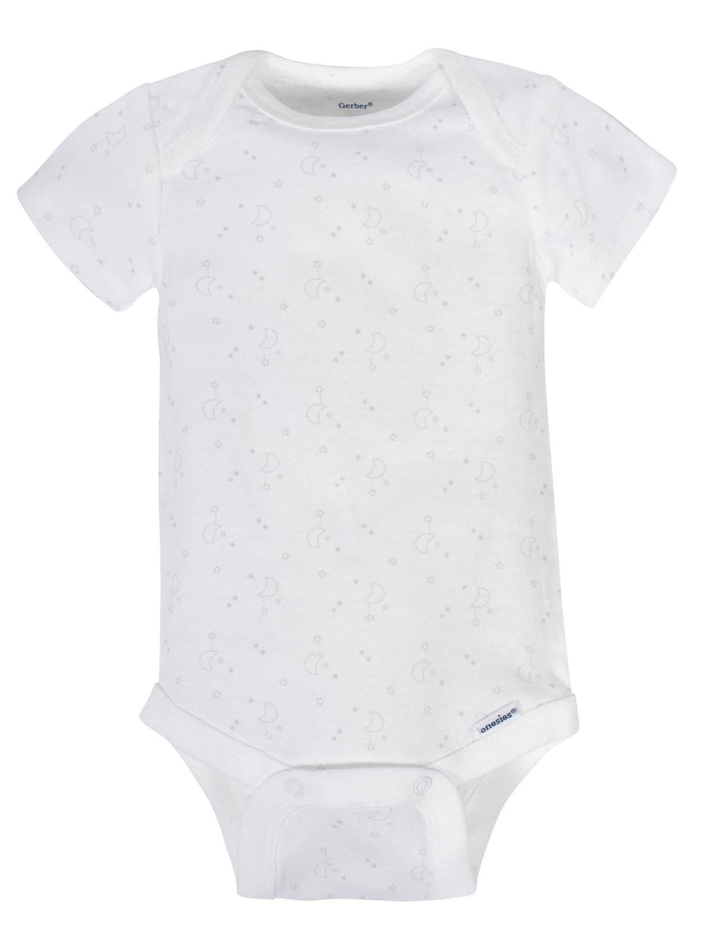 Gerber Baby 8-Pack Short Sleeve Onesies Bodysuits, Animals Green, 0-3 Months