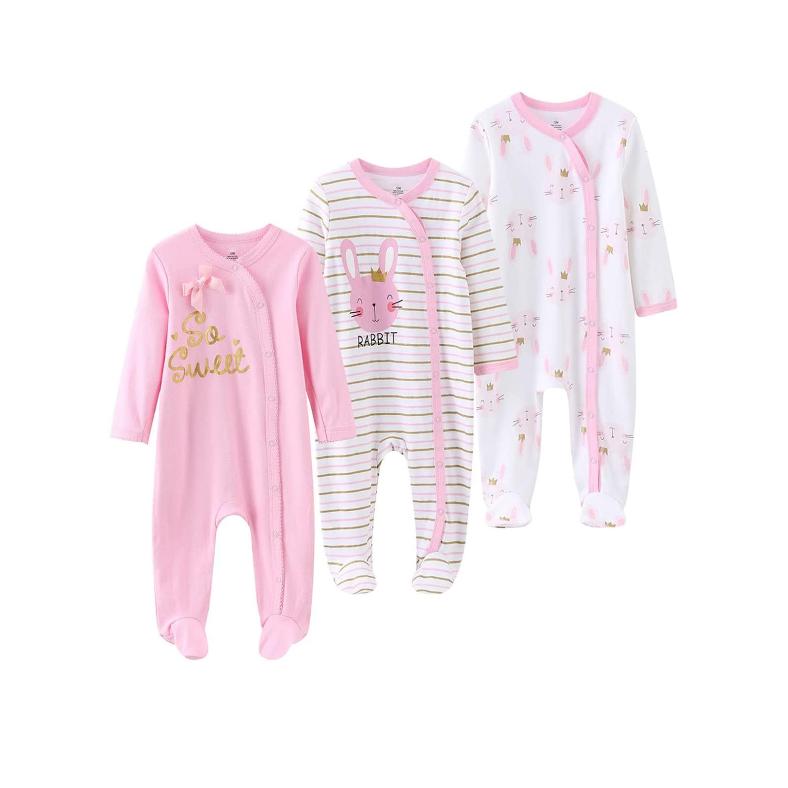MAMIMAKA Newborn Layette Gift Set 27-Piece Baby Girl Clothes Bodysuits, Pants Essentials and Accessories 0-6Months