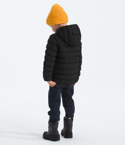 The North Face Kids' Reversible Perrito Insulated Hooded Jacket - 2 in 1 Winter Coat, Lightweight & Water Repellent, TNF Black/Smoked Pearl, 4
