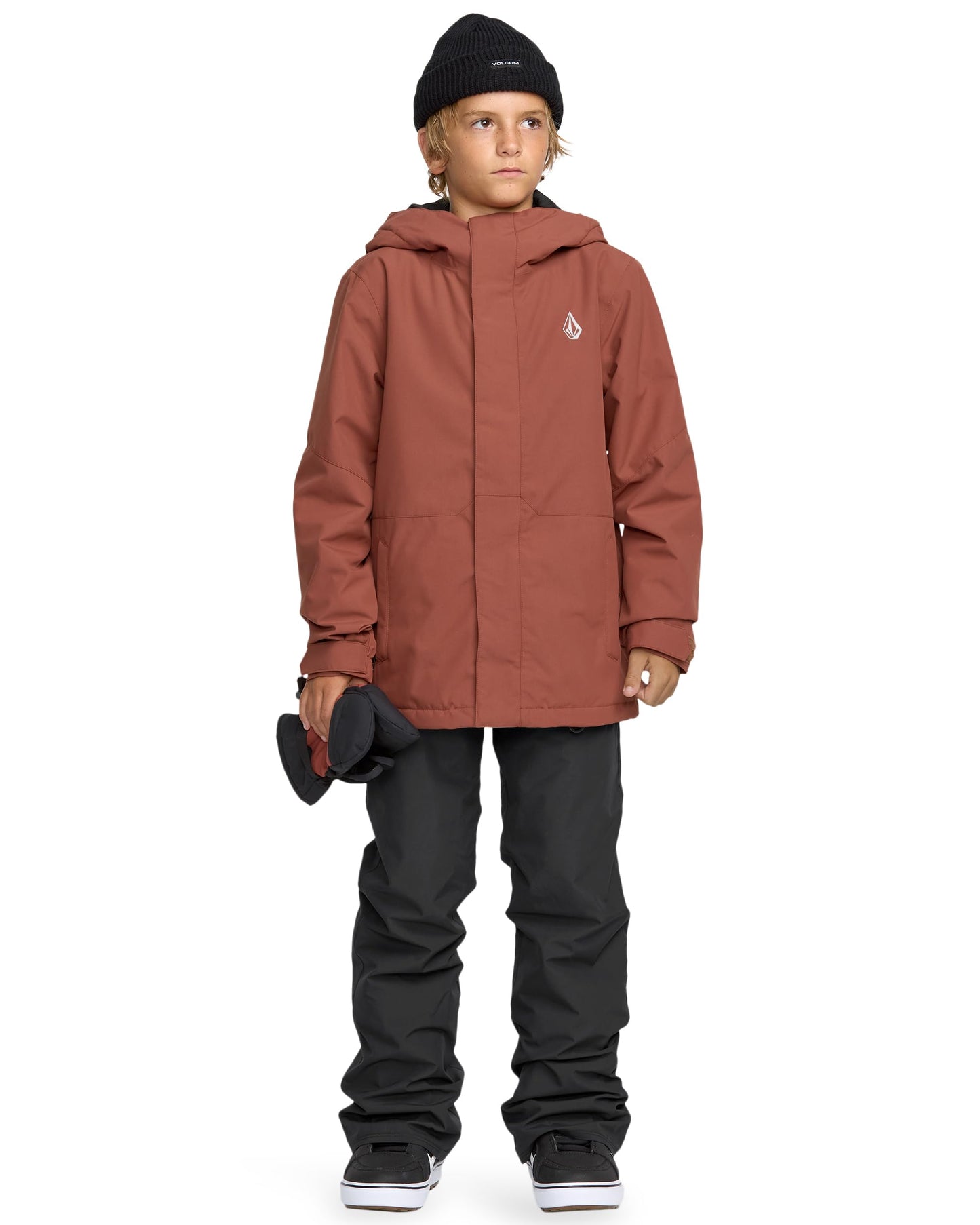 Volcom Kid's Freakin Chino Youth Insulated Pant – 10K Waterproof Snow Pants Grow-Tech & Zip Tech®, Black, X-Large