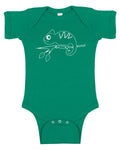 Chameleon Silhouette Baby Bodysuit (6-12 Months, Green)