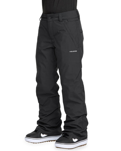 Volcom Kid's Freakin Chino Youth Insulated Pant – 10K Waterproof Snow Pants Grow-Tech & Zip Tech®, Black, X-Large