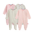 Magnetic Me Cloudstretch 4-Pack Bundle | Magnetic Baby Footie Pajamas | Girls - 1 | 3-6 Months