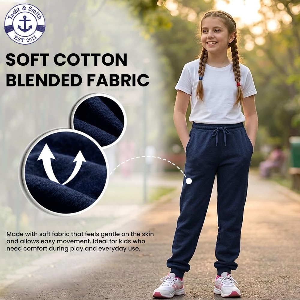 Yacht & Smith 12 Pack of Boys Jogger Bulk Sweatpants, Comfy Lounge Joggers for Kids (Assorted Medium)