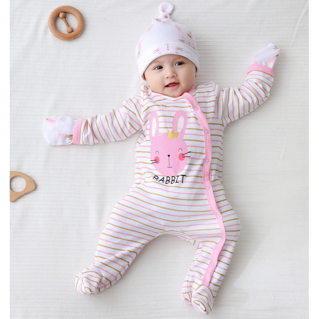 MAMIMAKA Newborn Layette Gift Set 27-Piece Baby Girl Clothes Bodysuits, Pants Essentials and Accessories 0-6Months