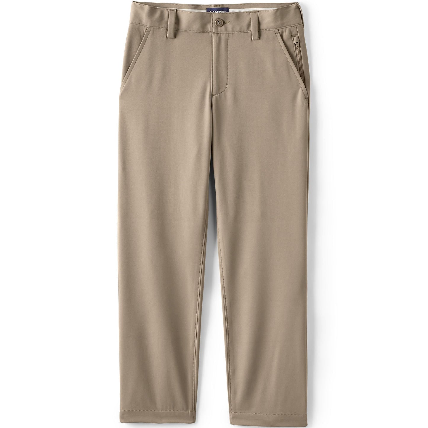 Lands' End Uniform Boys Recycled Active Chino Pant Khaki Kids 6