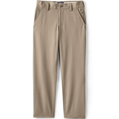 Lands' End Uniform Boys Recycled Active Chino Pant Khaki Kids 6