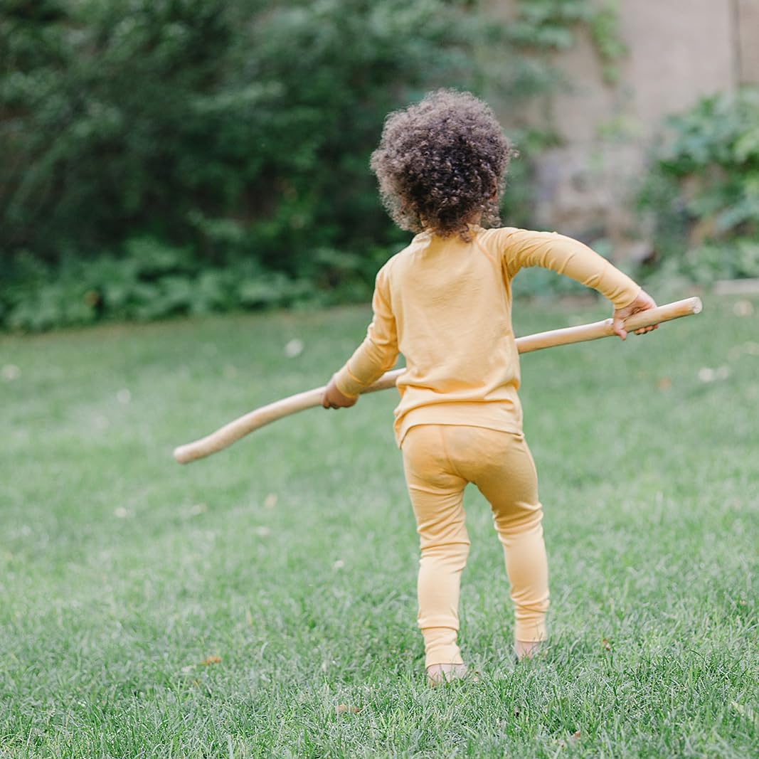 Woolino Merino Wool Base Layer for Kids - Super Soft Kids Long Sleeve Thermal Top - All Natural Base Layer Shirt - (2-3 Years) - Honey