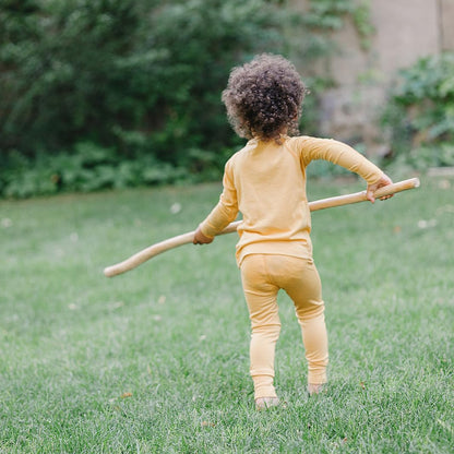 Woolino Merino Wool Base Layer for Kids - Super Soft Kids Long Sleeve Thermal Top - All Natural Base Layer Shirt - (2-3 Years) - Honey