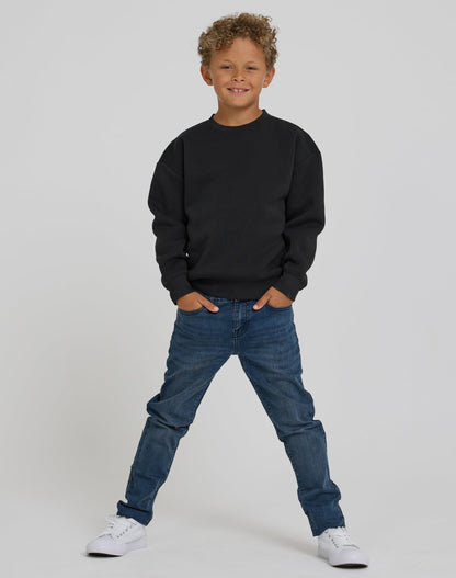 PURE CHAMP 3 Pack Boys Sweatshirts Long Sleeve Boy Crewneck Relaxed Soft Essentials Teen Pullover Sweaters For Youth Kids Boys & Girls (Set 3 Size Large)