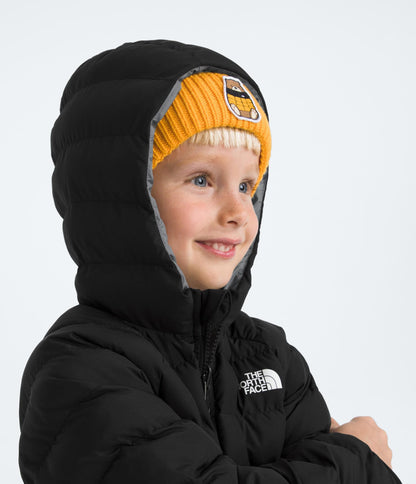 The North Face Kids' Reversible Perrito Insulated Hooded Jacket - 2 in 1 Winter Coat, Lightweight & Water Repellent, TNF Black/Smoked Pearl, 4