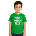 Custom Personalized Kids T-Shirt - Create Your Own with Photo, Text, Name or Logo - DTF Printed Cotton Tee for Boys, Girls & Toddler - Gift (US, Alpha, Large, Regular, 24 Pack, Irish Green)