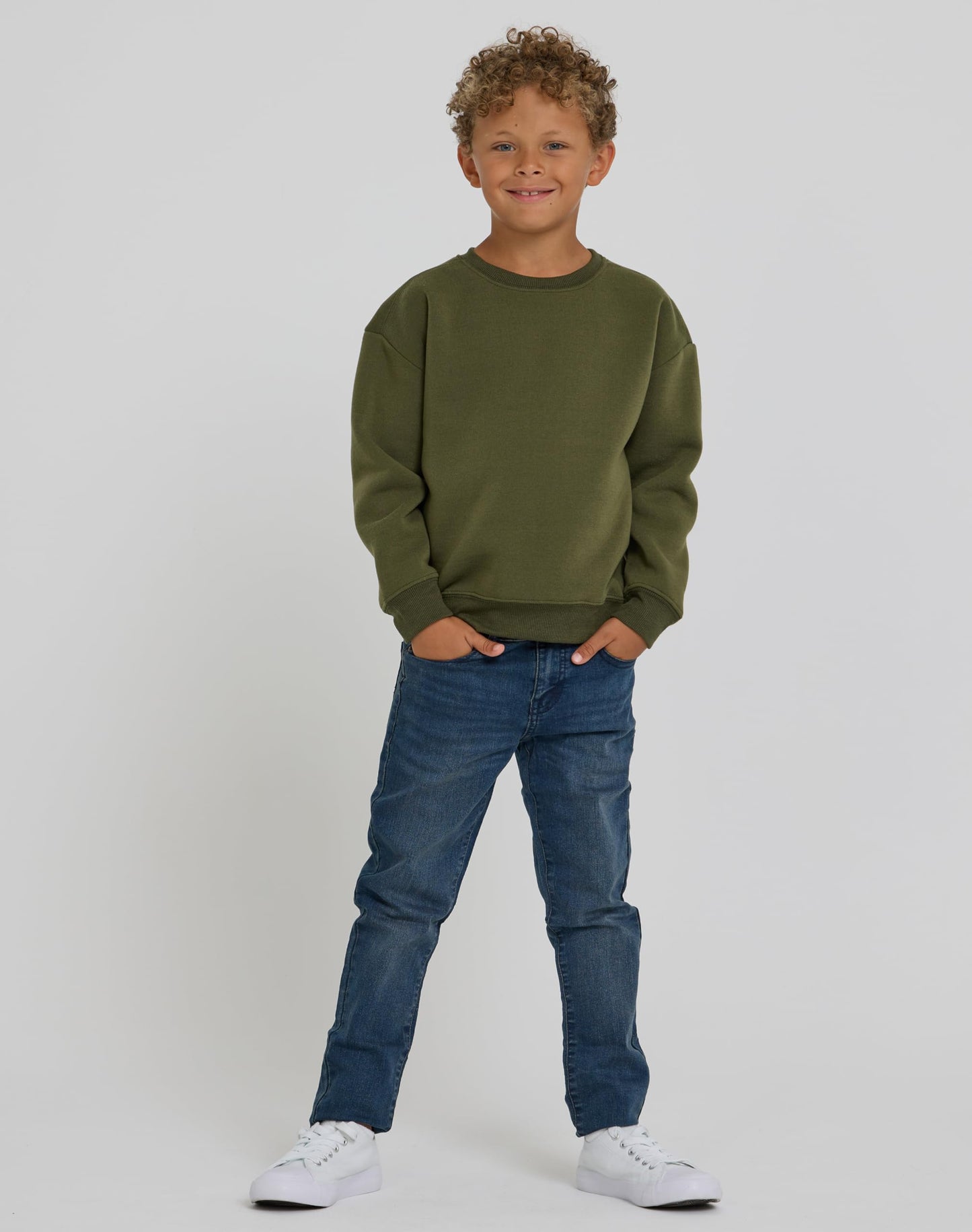 PURE CHAMP 3 Pack Boys Sweatshirts Long Sleeve Boy Crewneck Relaxed Soft Essentials Teen Pullover Sweaters For Youth Kids Boys & Girls (Set 3 Size Large)