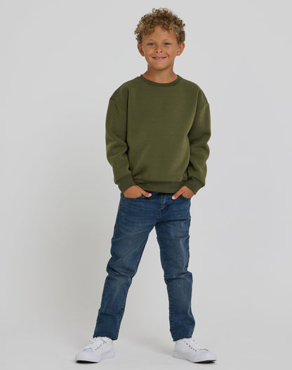 PURE CHAMP 3 Pack Boys Sweatshirts Long Sleeve Boy Crewneck Relaxed Soft Essentials Teen Pullover Sweaters For Youth Kids Boys & Girls (Set 3 Size Large)