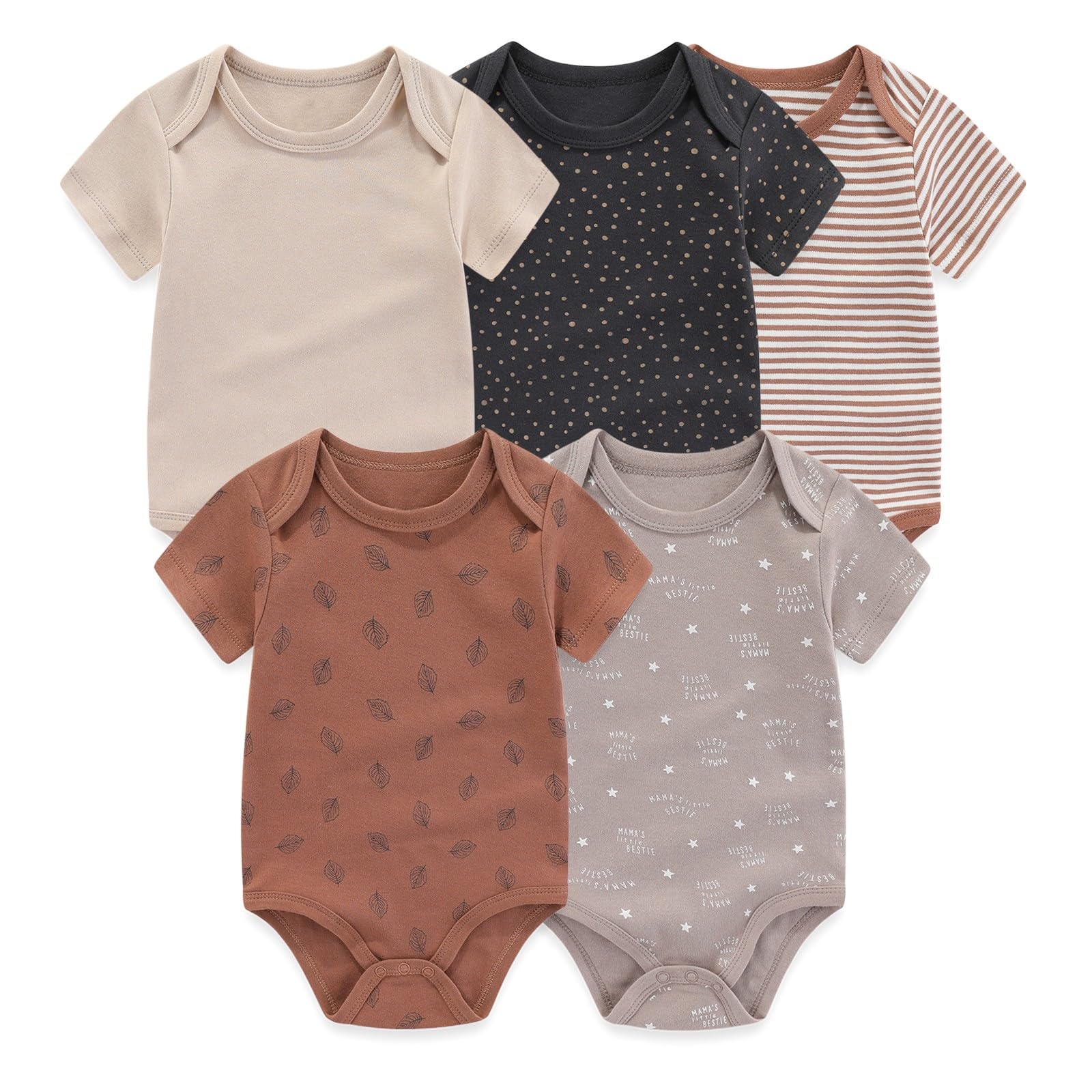JELYLOVE Unisex Baby Boy Girl Bodysuits Sets 20 Pack Cotton Casual New Born Clothes Comfort Infant Outfit Essentials