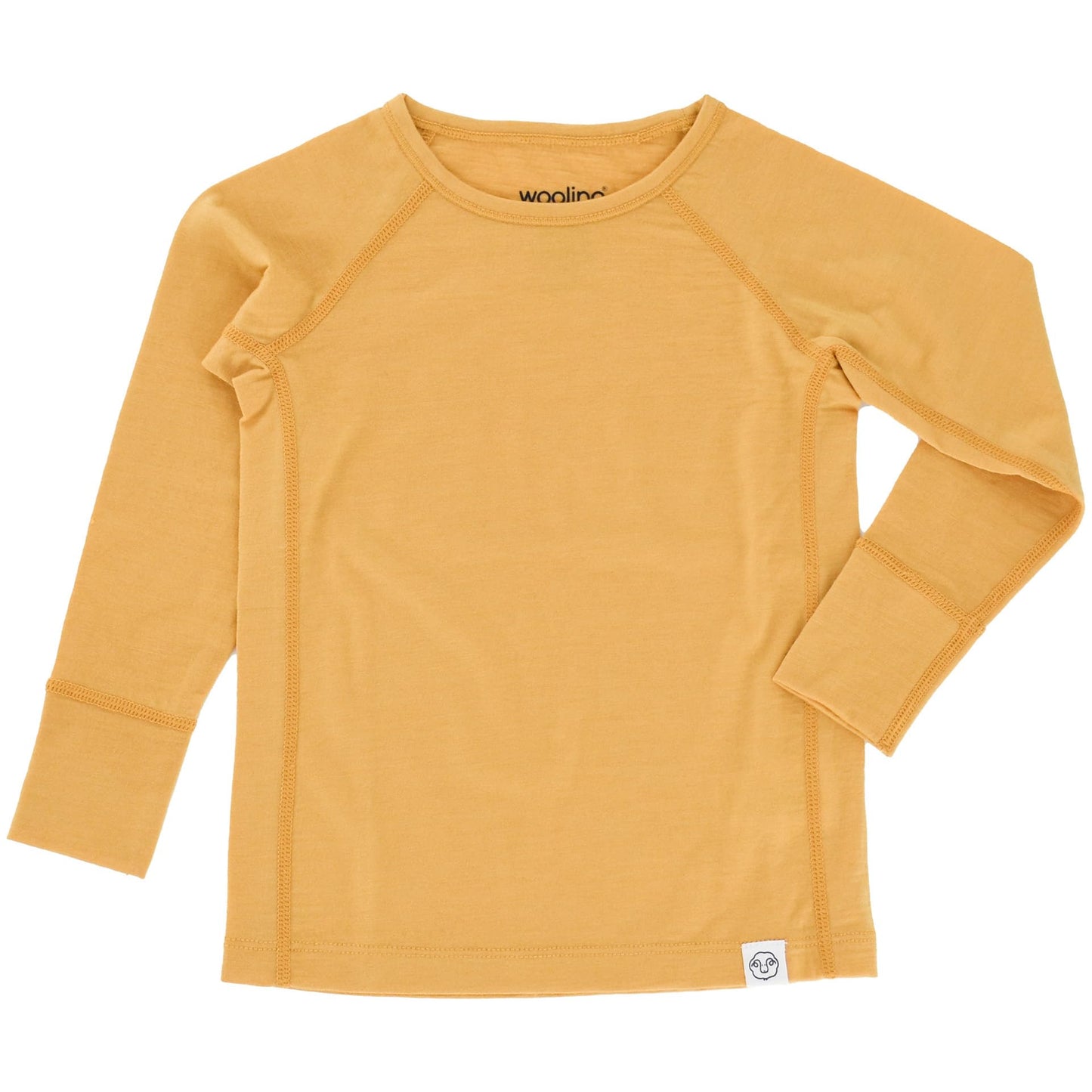 Woolino Merino Wool Base Layer for Kids - Super Soft Kids Long Sleeve Thermal Top - All Natural Base Layer Shirt - (2-3 Years) - Honey