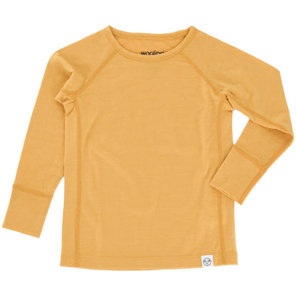 Woolino Merino Wool Base Layer for Kids - Super Soft Kids Long Sleeve Thermal Top - All Natural Base Layer Shirt - (2-3 Years) - Honey
