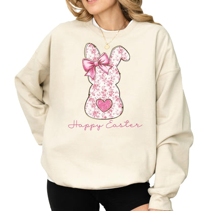 Easter Bow Sweater, Easter B.nny Sweatshirt, Floral B.nny Crewneck, Holiday Sweater, Easter Gift for Her or Kids
