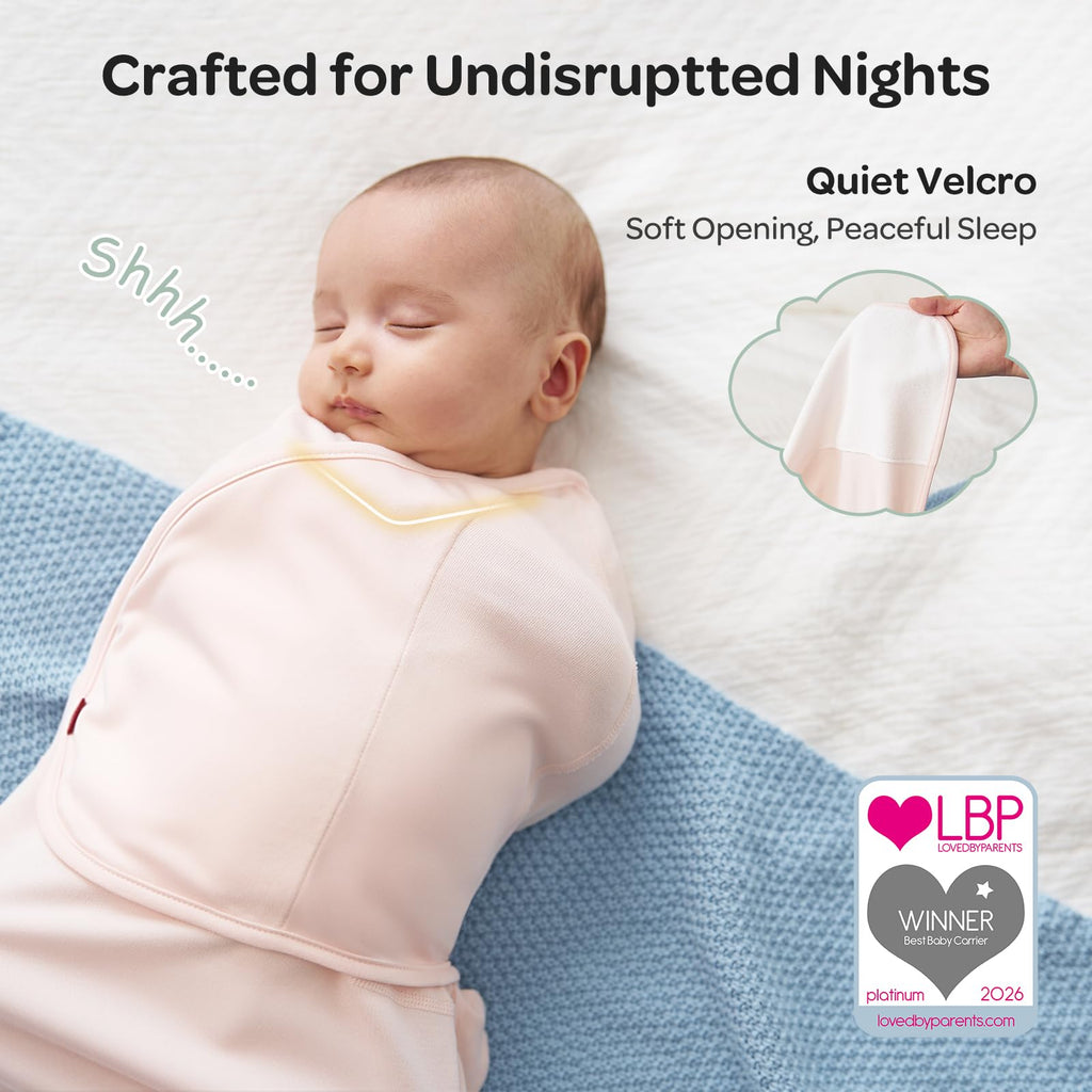 Momcozy Swaddles for Newborns, Quiet Fastener Swaddle Suitable for Infant 0-3 Months, New-Parent-Friendly Sleep Sack, Reduce Startle Reflex, Newborn Boys Girls Registry Essentials, 2-Pack, Bloom