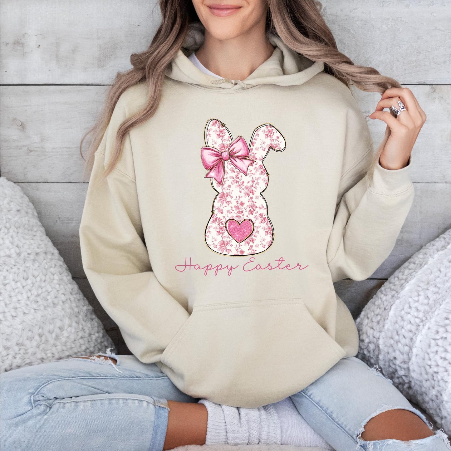 Easter Bow Sweater, Easter B.nny Sweatshirt, Floral B.nny Crewneck, Holiday Sweater, Easter Gift for Her or Kids