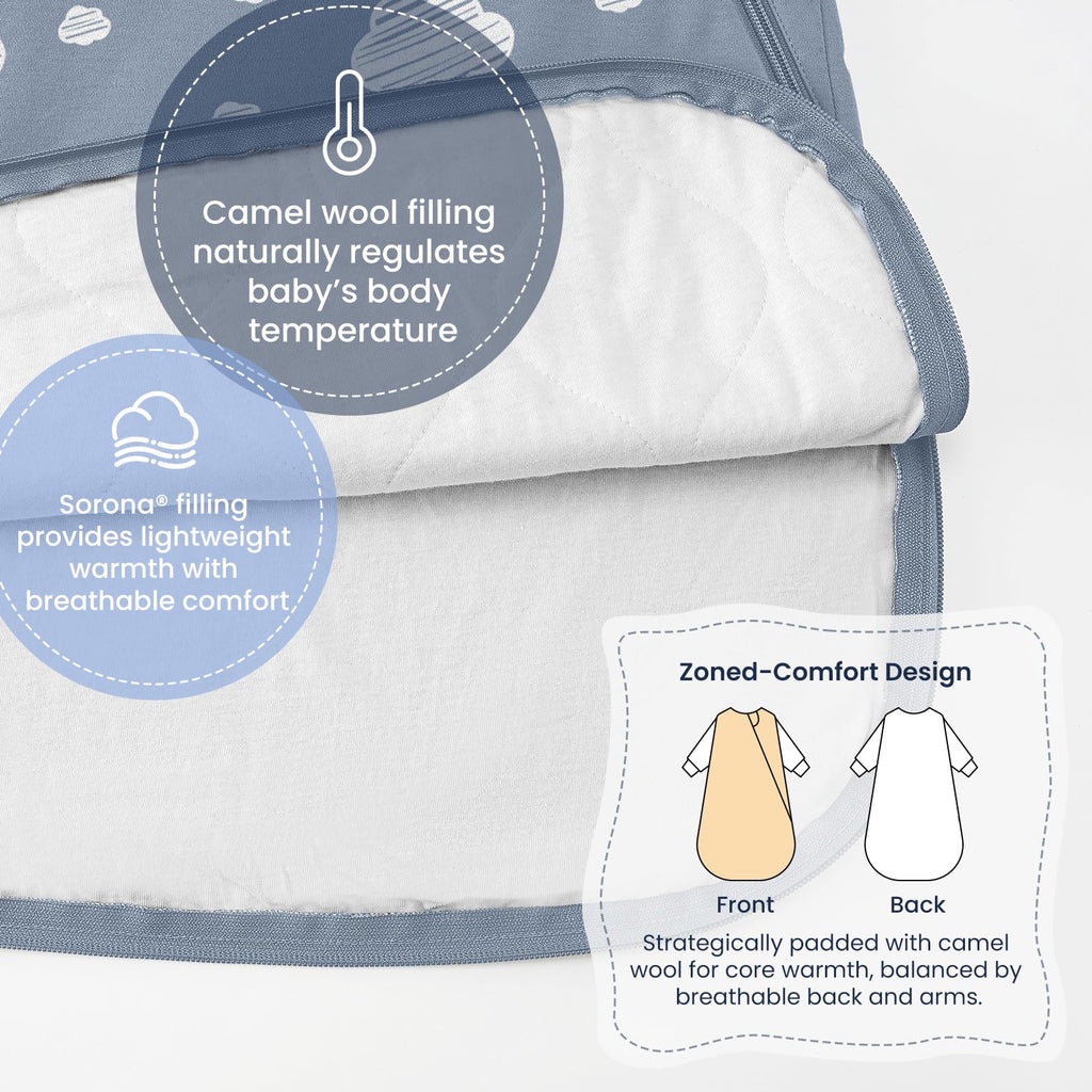 Unisex Sleeping Bag for Babies and Toddlers 1.0 Tog Sleep Sack 6-18 Months, Newborn Sleep Sack, Wearable Blanket Baby, One Piece Long Sleeves, Gifts for Baby